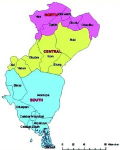 Map of Cross River State Nigeria
